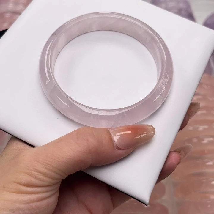 水晶手镯未镶嵌紫粉61