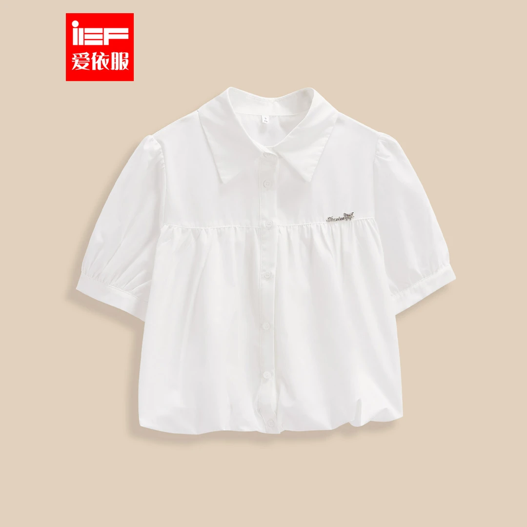 IEF/爱依服2025夏季新款上衣法式气质独特别致设计感小众时尚衬衫