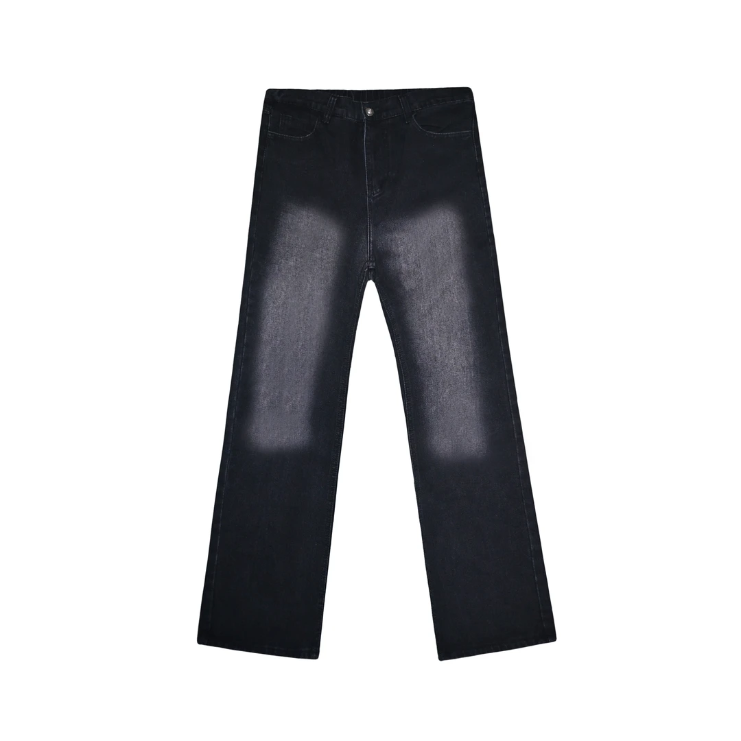 FOTK 25SS 显高修身百搭黑色直筒牛仔裤男女同款高级感百搭长裤子