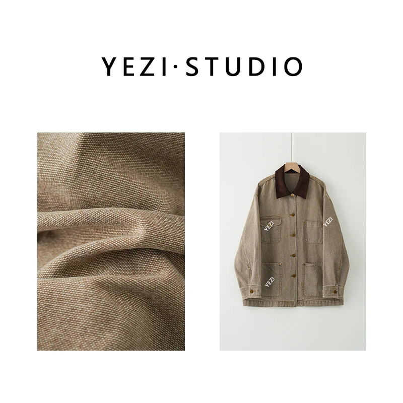 【冒险家】25早春巴恩风重工洗磨褪色绒面领工装外套25115103-2/2