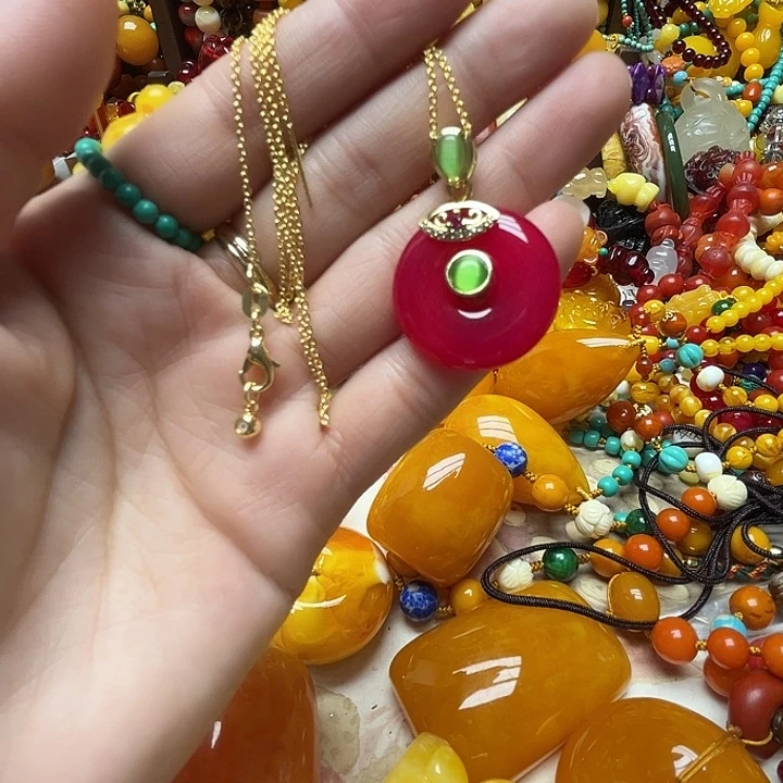 树脂制品403平安扣红