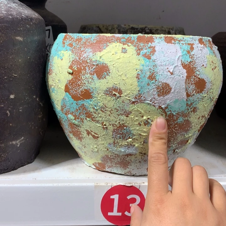 【闪购商品】粗糙盆有孔高16口18