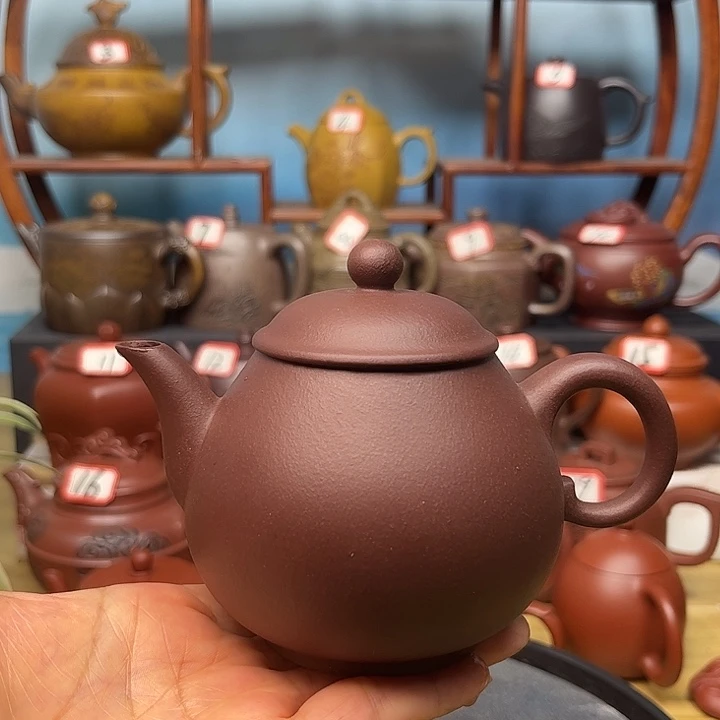 紫砂茶壶微瑕不带证书礼盒250cc