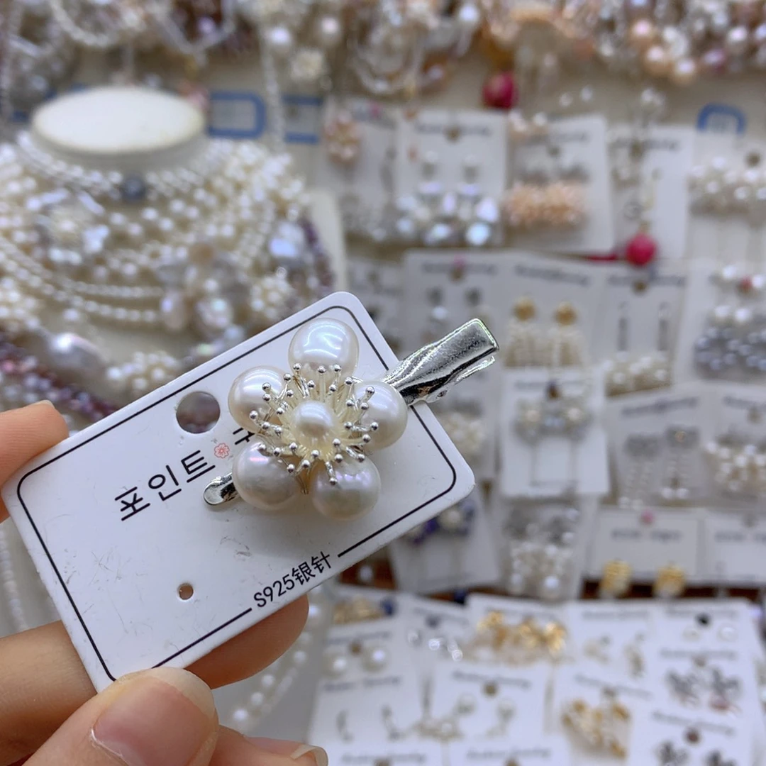 合金淡水珍珠发夹