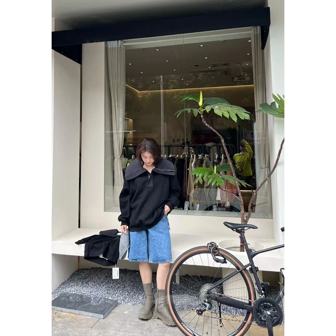 2041新款时尚儿童黑色加绒卫衣23382041