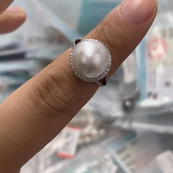 海水珍珠手绳银S925镶嵌