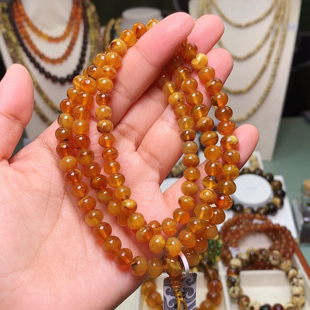 琥珀未镶嵌裸石橘蜜7