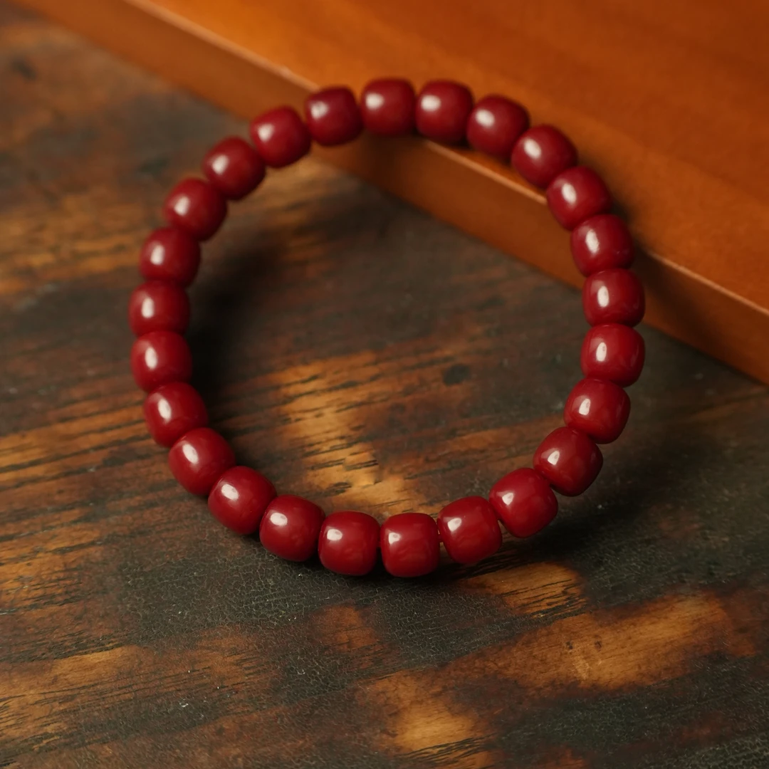 酸儿文玩·丹砂供菩提桶珠基础款9*8小红串（多样性发货）