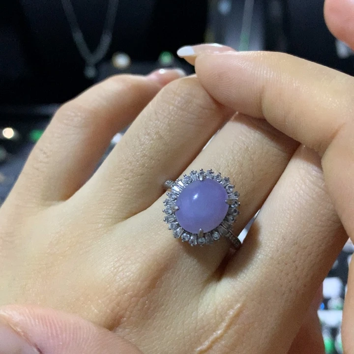 翡翠银S925镶嵌戒指
