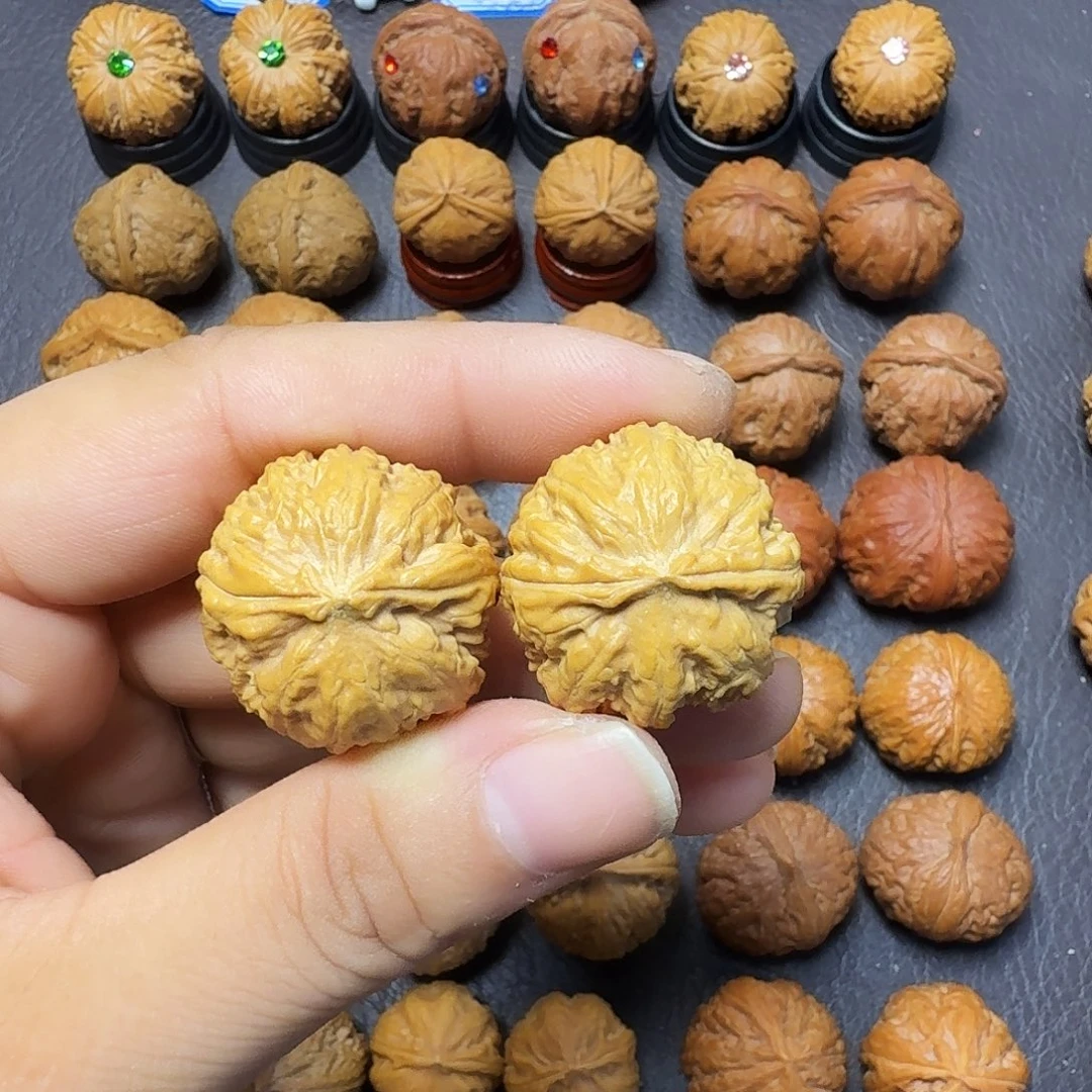 文玩核桃把件6尺矮桩莲花磨盘010