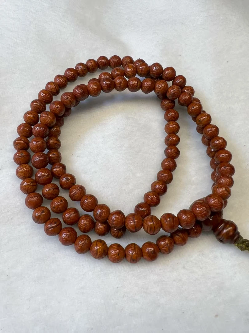 非金属木质吊坠 藏传经典款凤眼小念珠8mm品相完美