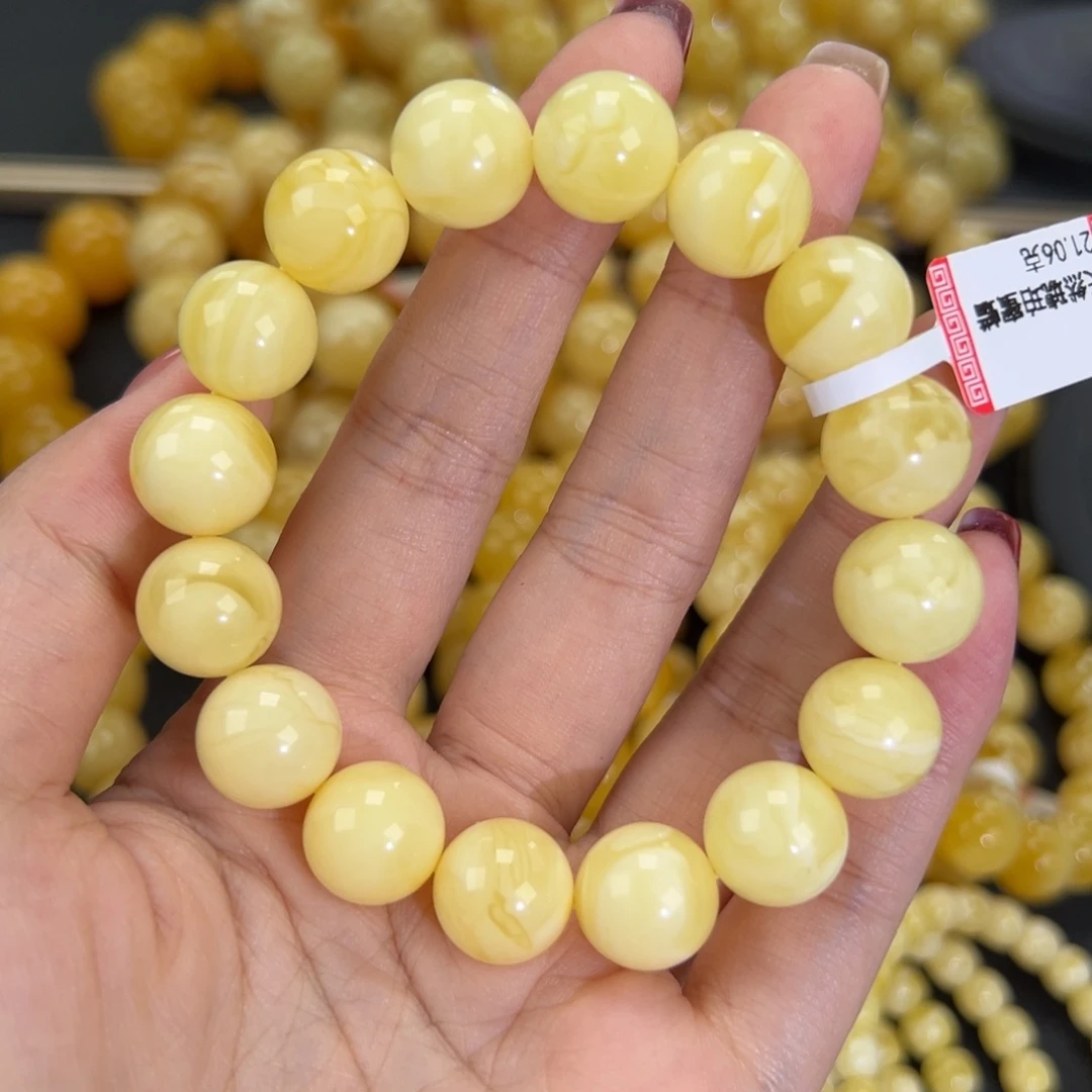 琥珀未镶嵌手链21白蜡