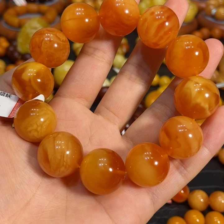 琥珀手链未镶嵌平*人蜜蜡