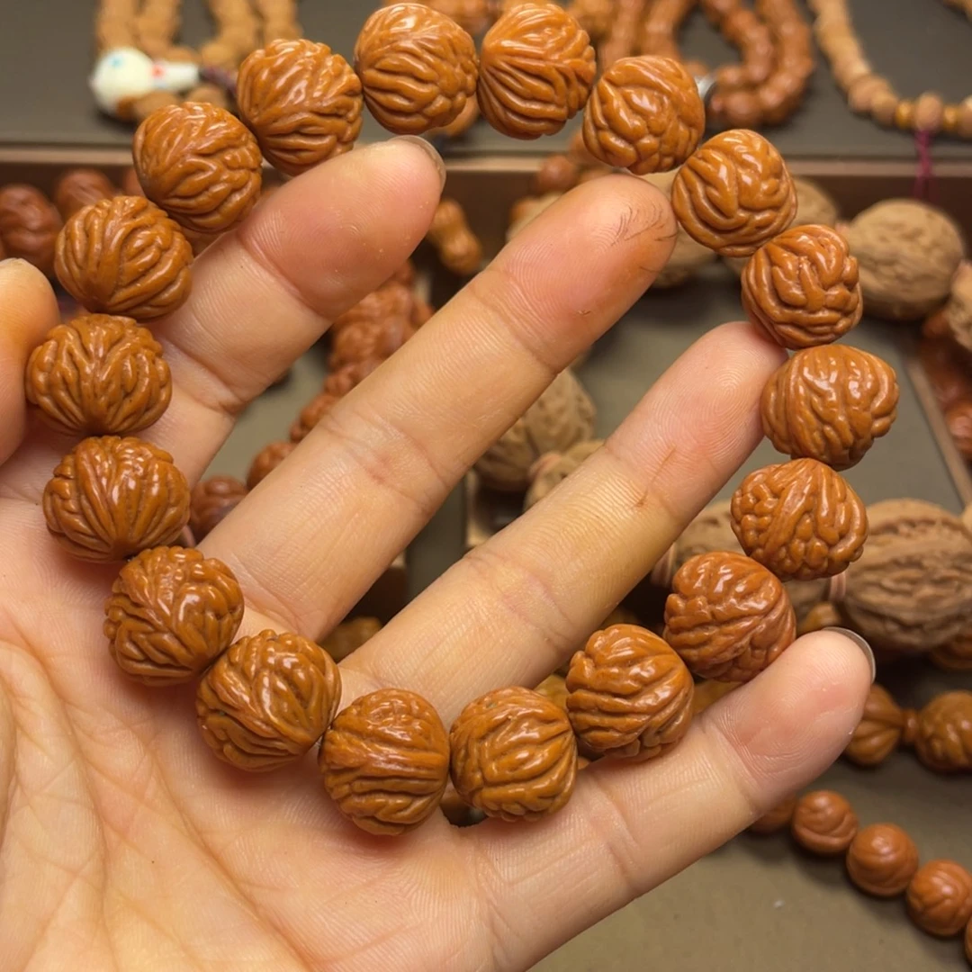 桃核手串龙纹桃核46
