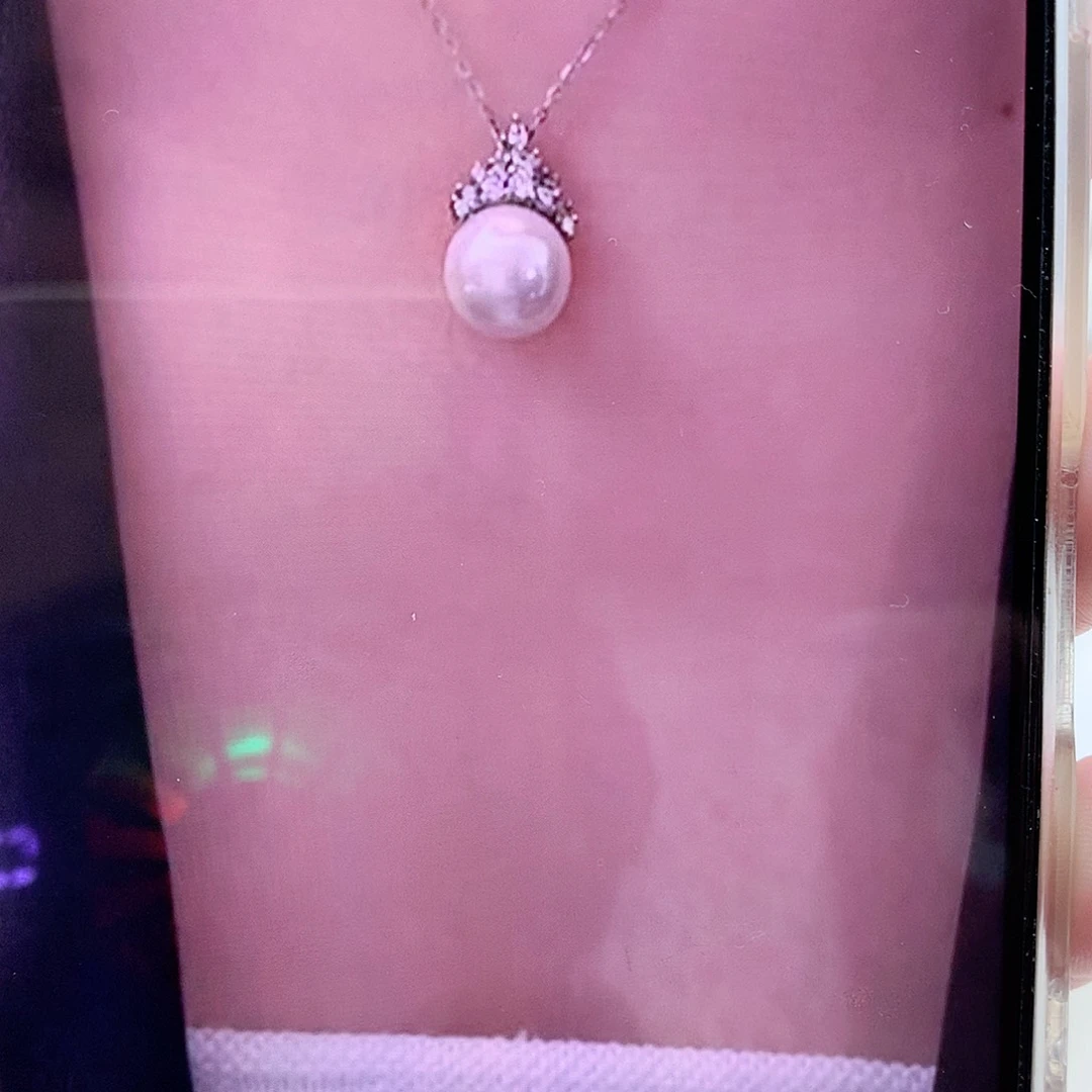 淡水珍珠银S925镶嵌颈饰