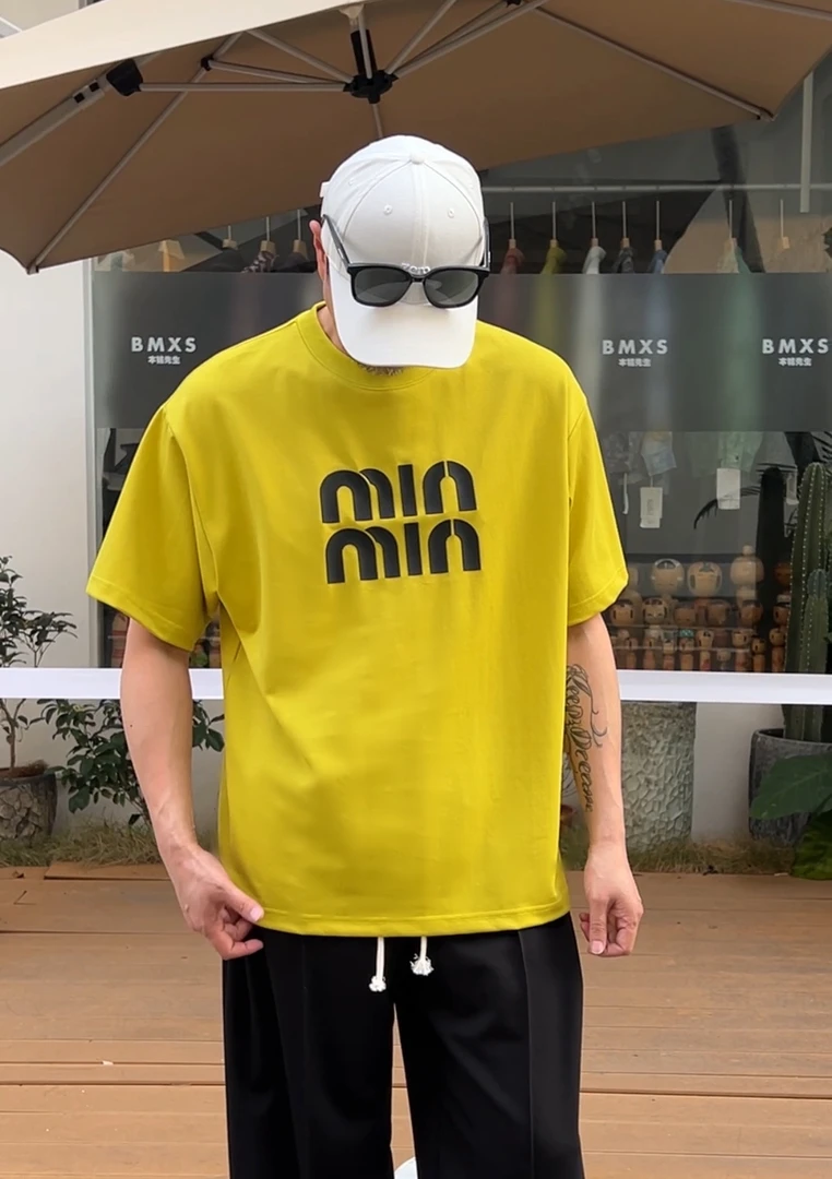 2025夏季新款字母贴皮亚麻冰感时尚休闲宽松短袖T恤8108