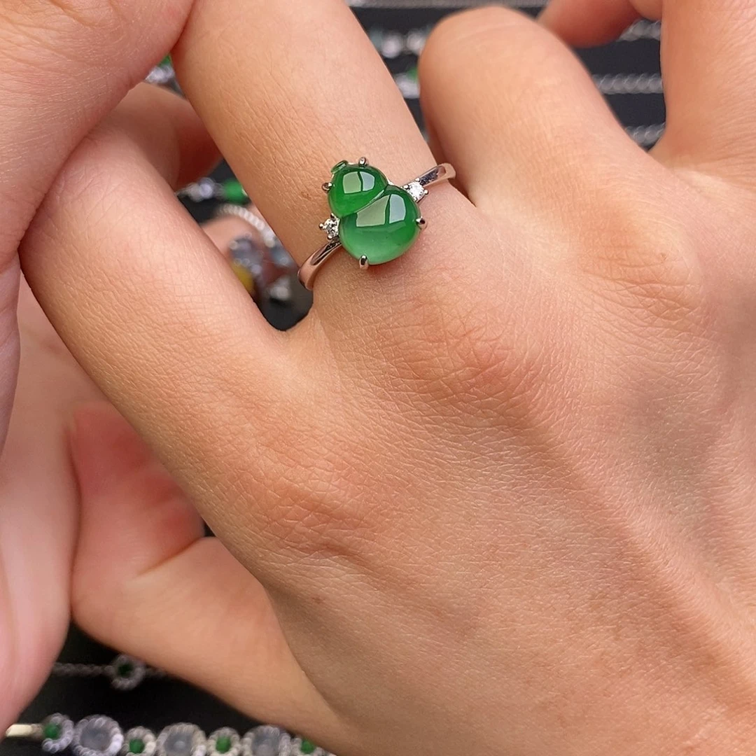 翡翠银S925镶嵌戒指