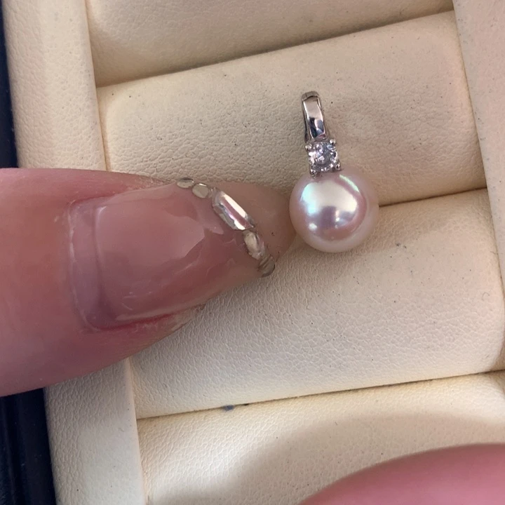 颈饰银S925镶嵌海水珍珠