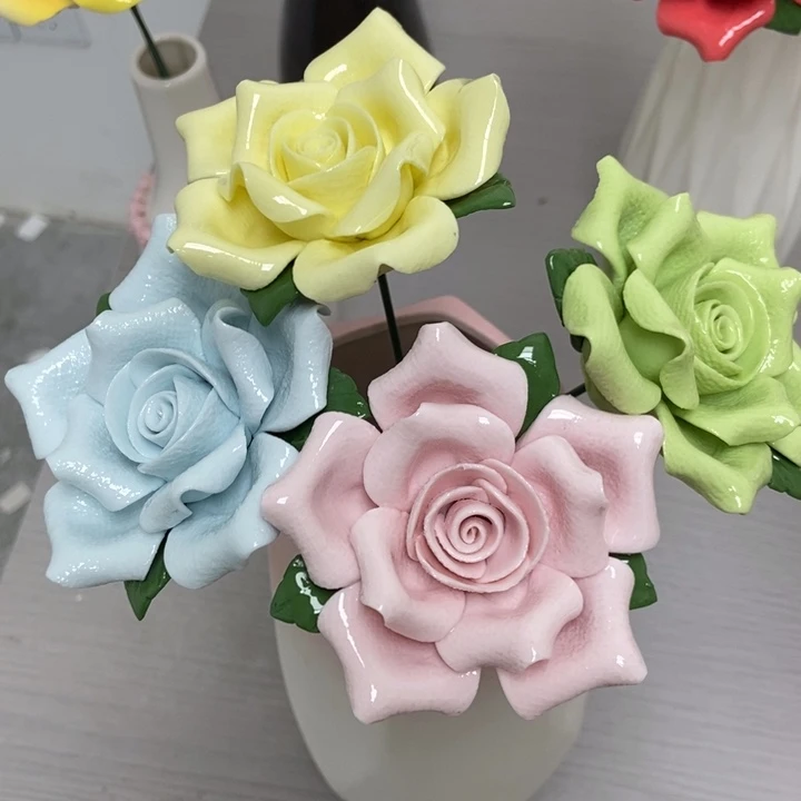 陶瓷手工制作陶瓷花
