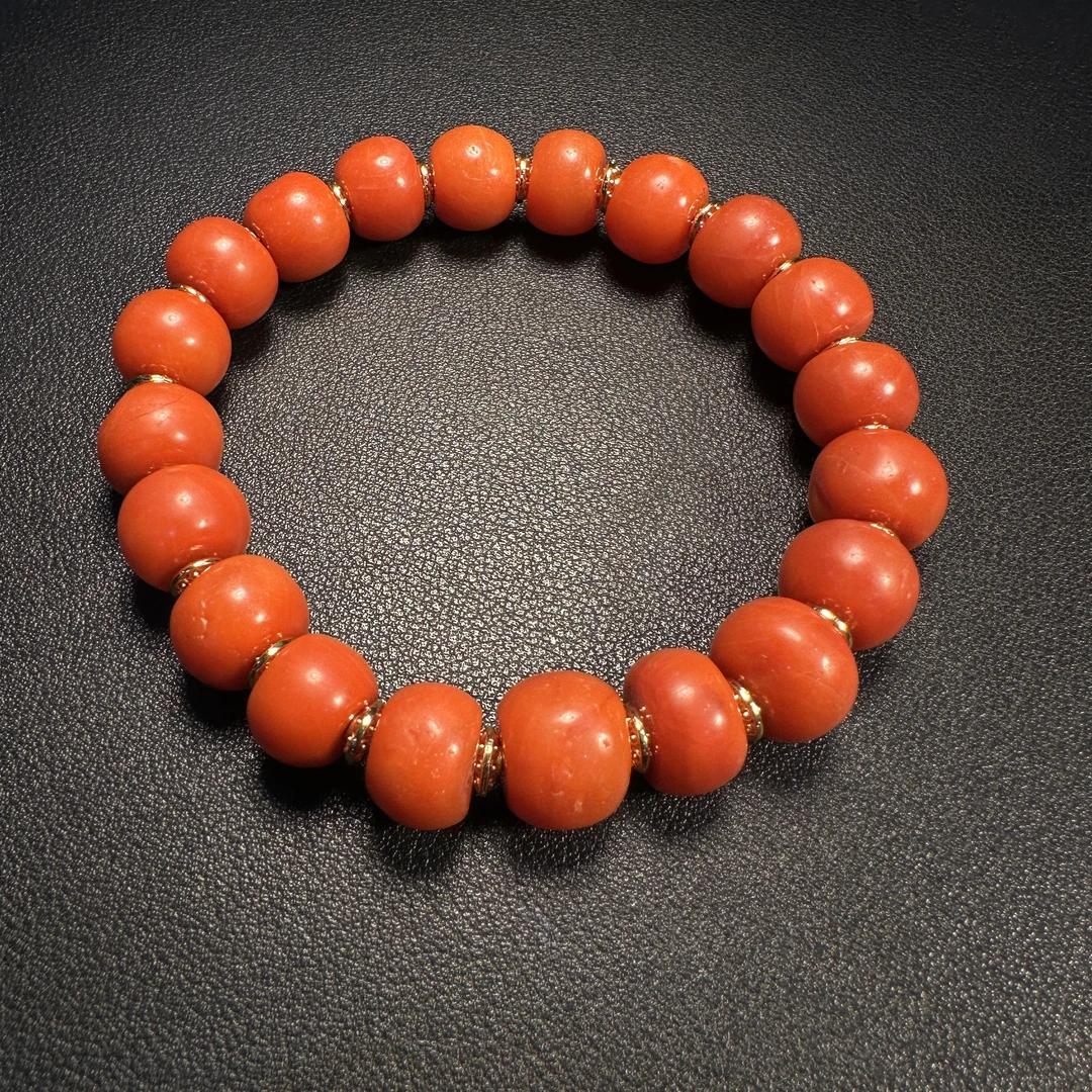 二十世纪满色满肉南红玛瑙手串(多 样性发货)/ 333-1002