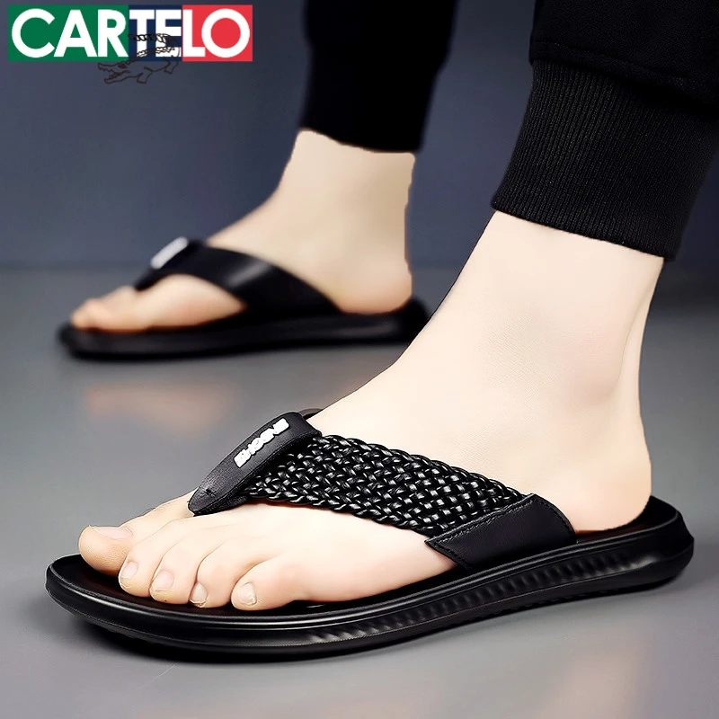 人字拖男士夏季2025新款高级感外穿防滑沙滩凉鞋高端夹脚拖鞋男式
