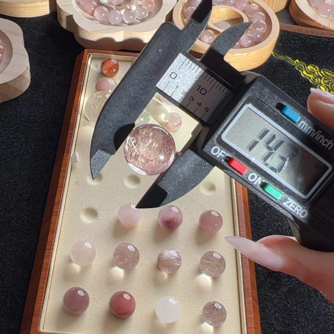 卡***୭水晶手链未镶嵌14.3m定制通孔不退不换