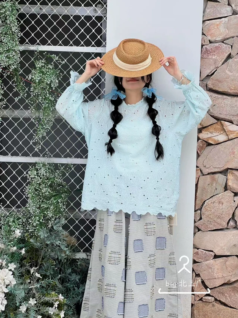 BSG（88165）日系时尚花边上衣