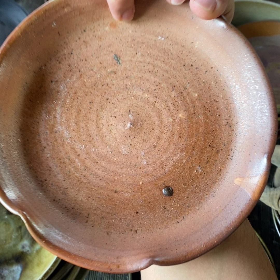 清***滴浪鬼柴烧釉陶美器