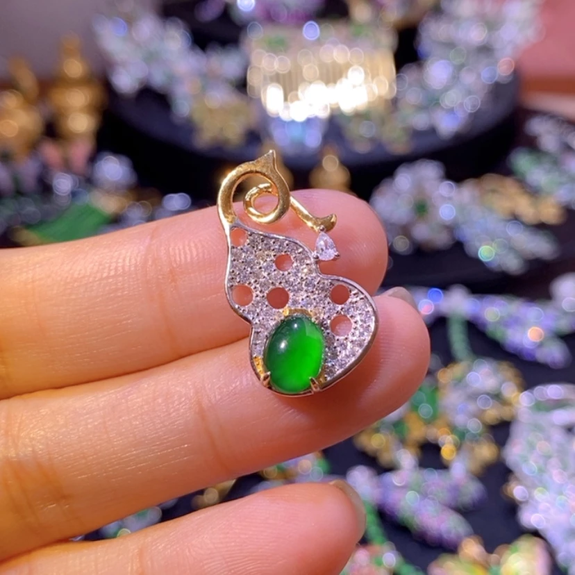 【闪购商品】翡翠挂件银S925镶嵌