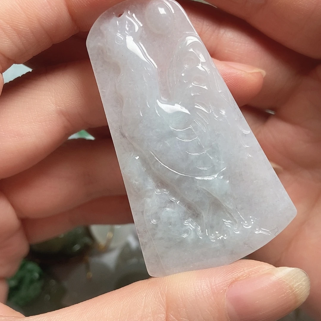 翡翠未镶嵌颈饰雄鸡报晓