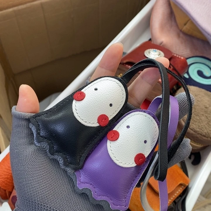 头层牛皮挂件一组不退