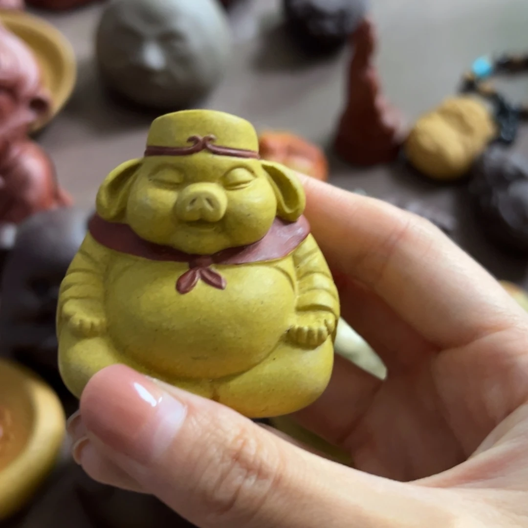 茶壶紫砂紫砂茶宠二师兄