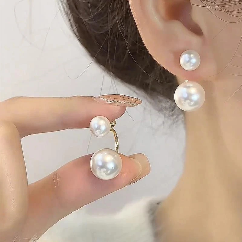 925银耳饰 防过敏冷性风优雅气质网红耳饰法式仿珍珠高级感耳环女