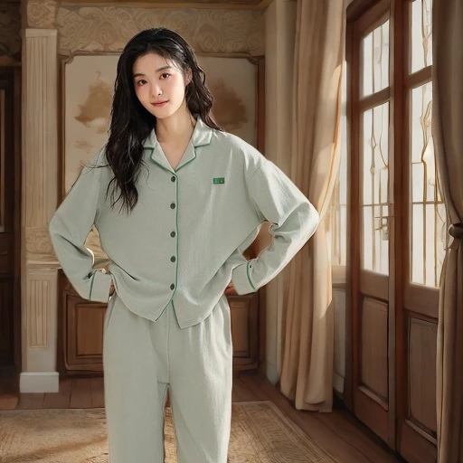 女式新款春秋季舒适女睡衣家居服套装全棉可外穿秋冬女士长袖纯棉