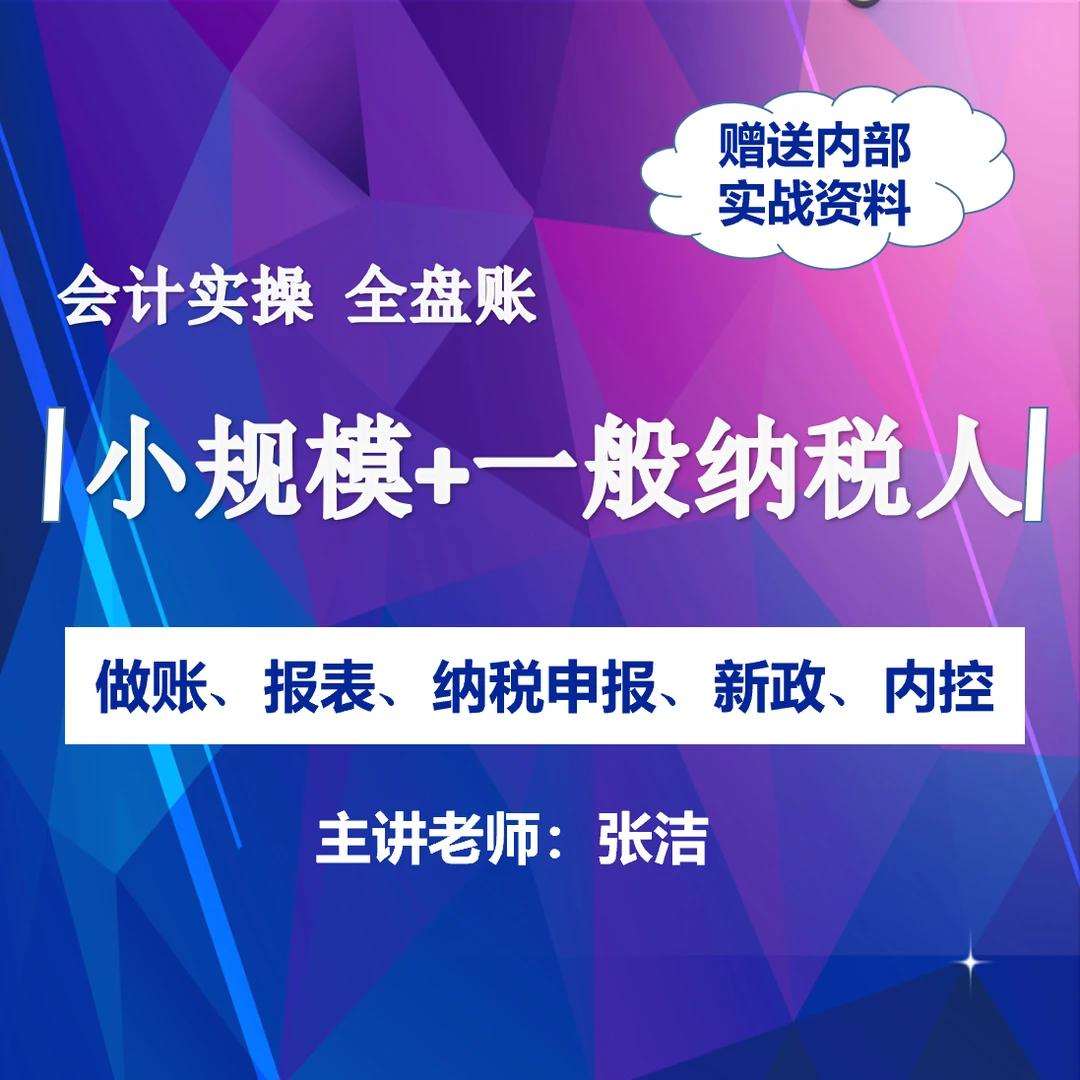小规模+一般纳税人全盘账（会计实操）