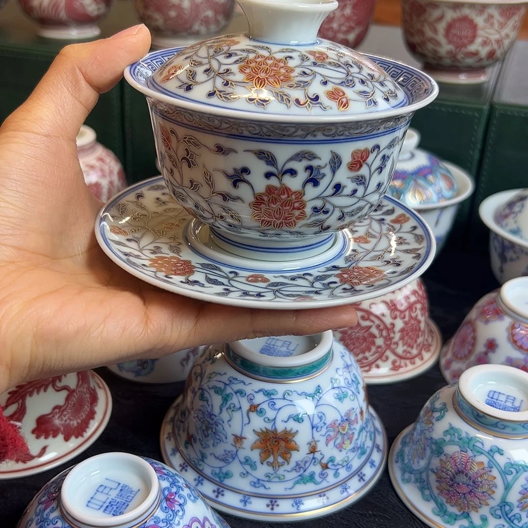 H非遗袁方华缠枝莲描金