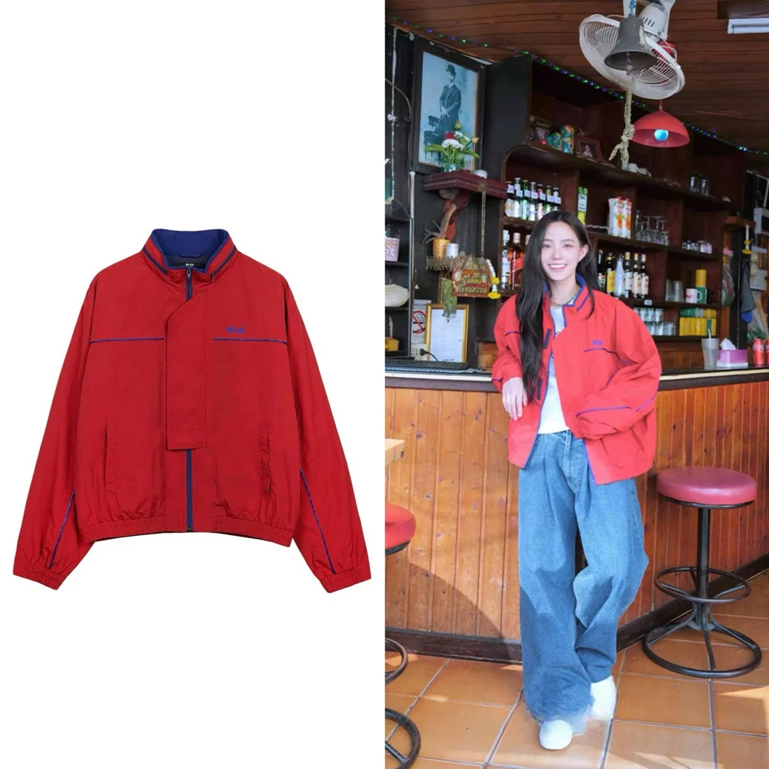 A42现货 SPELL2025春季新品流光旅途夹克立领撞色复古外套上衣女