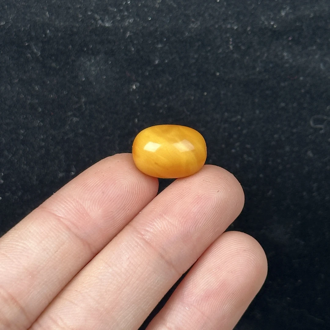 K7356天然原矿蜜蜡 鸡油红桶珠10.3*14.2mm支持鉴定假一罚十