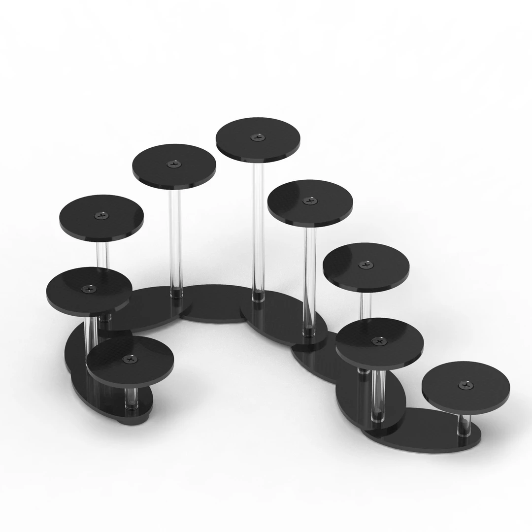 首饰展示架 亚克力小饰品展示架小商品置物陈列台多层展示架圆台