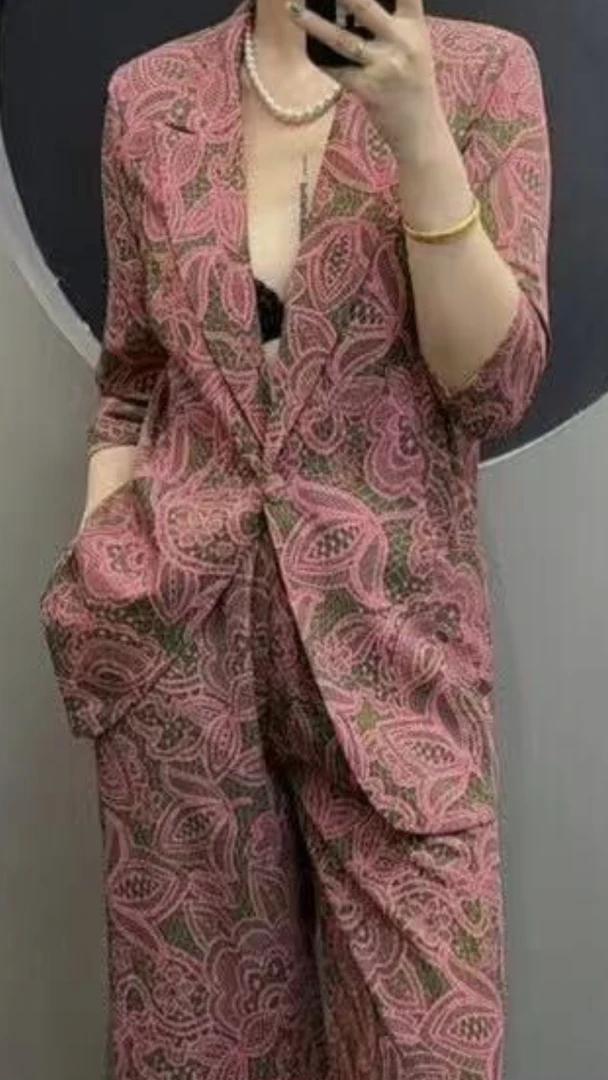 欧若风MZ菲006新款街头潮风时尚套装阔腿长裤