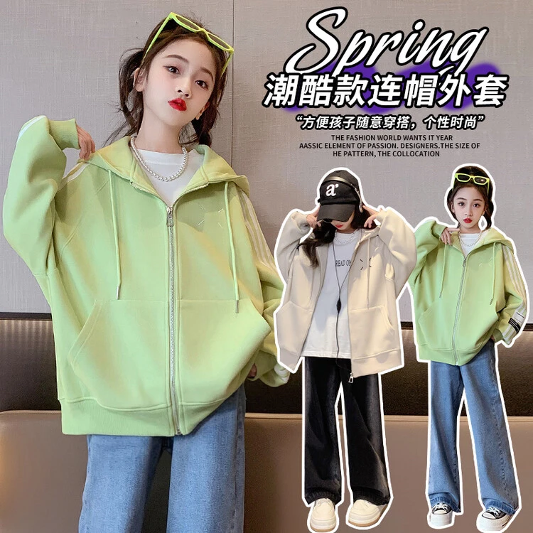 （外套）女童外套春装棒球服2025新款春款网红中大童儿童装夹克