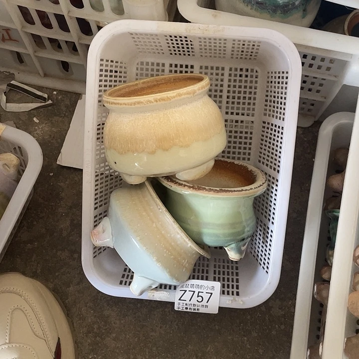 紫砂花盆757微瑕品口径7到8左右