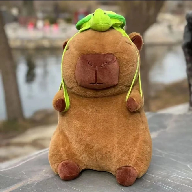 乌龟卡皮巴拉毛绒一个40cm手工测量3cm误差 破损可补发