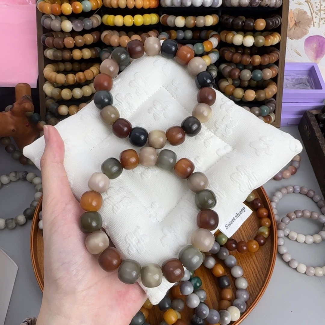 白玉菩提吊坠干磨 秋山雾