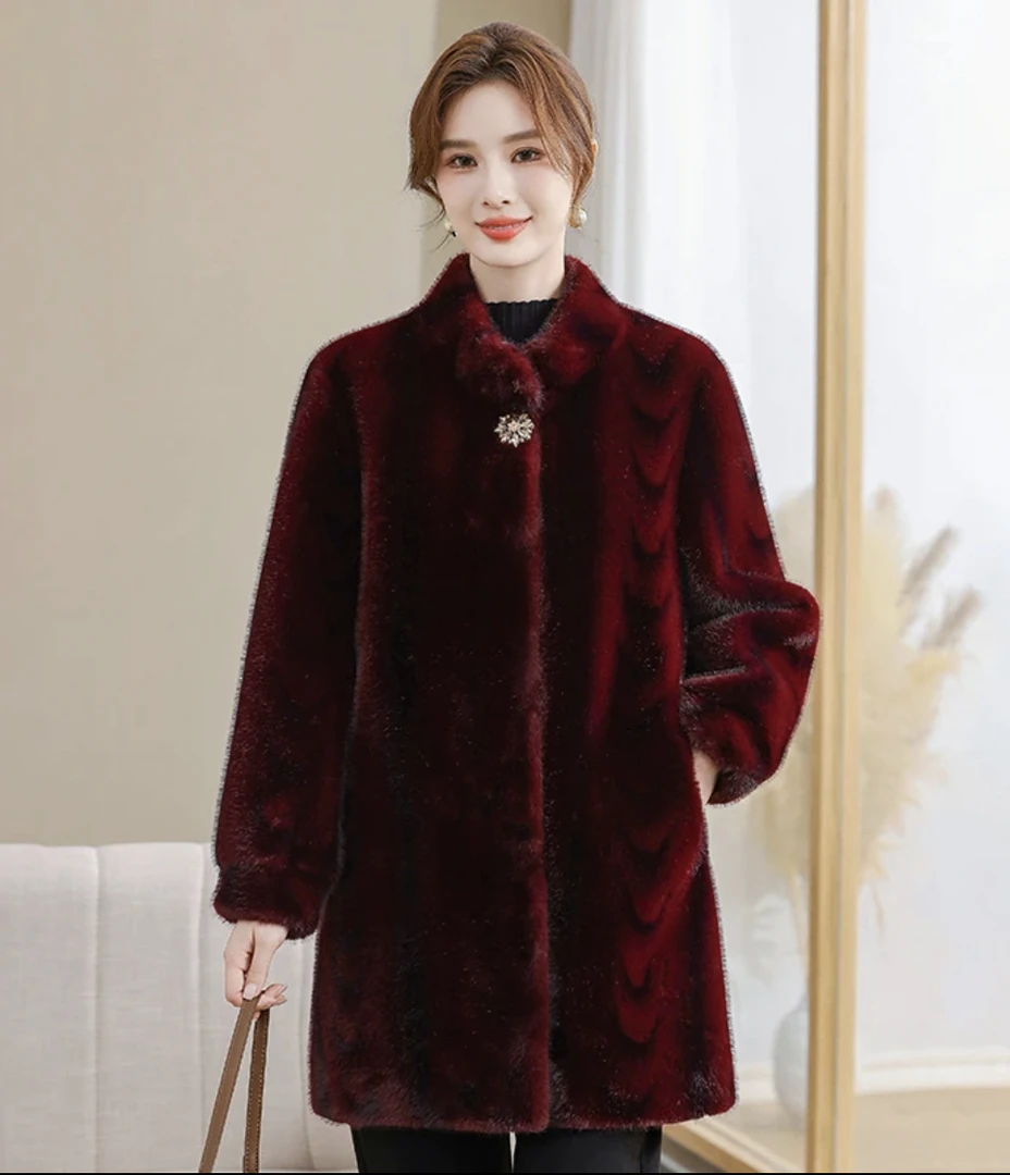 【月牙款】2025新款秋冬加厚气质保暖休闲洋气高档外套大码毛领冬季