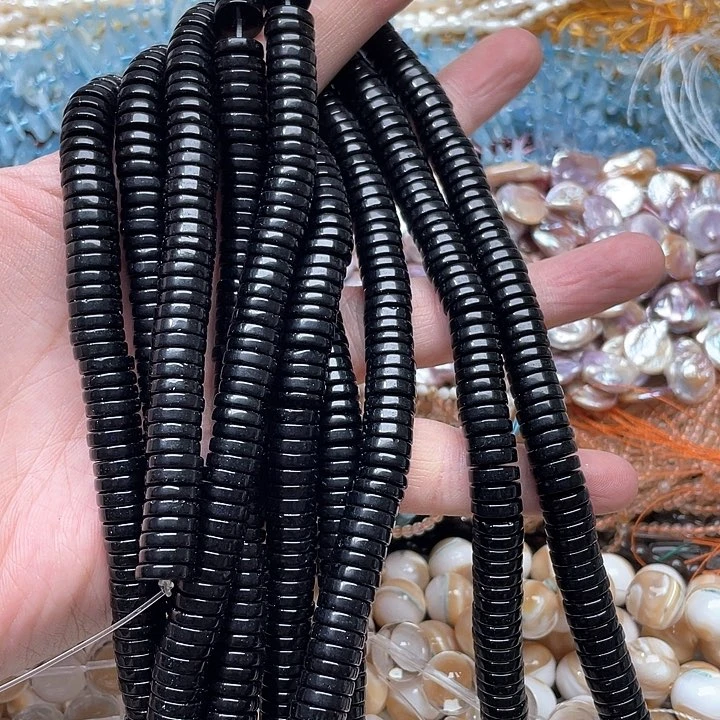 玛瑙/玉髓合金珠宝半成品一条10mm黑玛瑙隔片