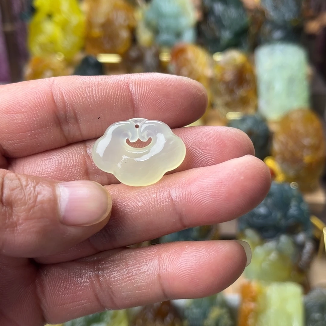 石***野蛇纹石玉合金颈饰