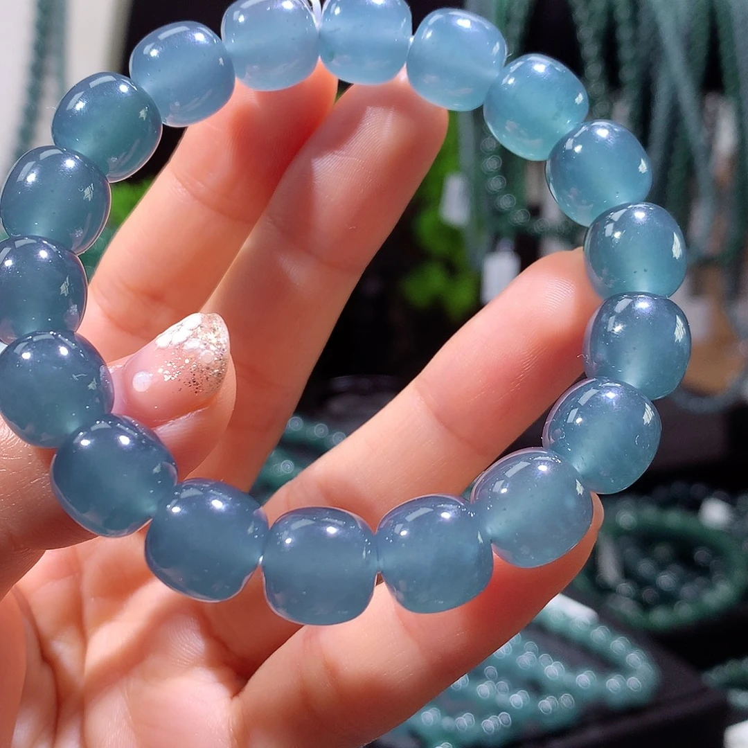 翡翠未镶嵌手链天然a货翡翠手串12mm