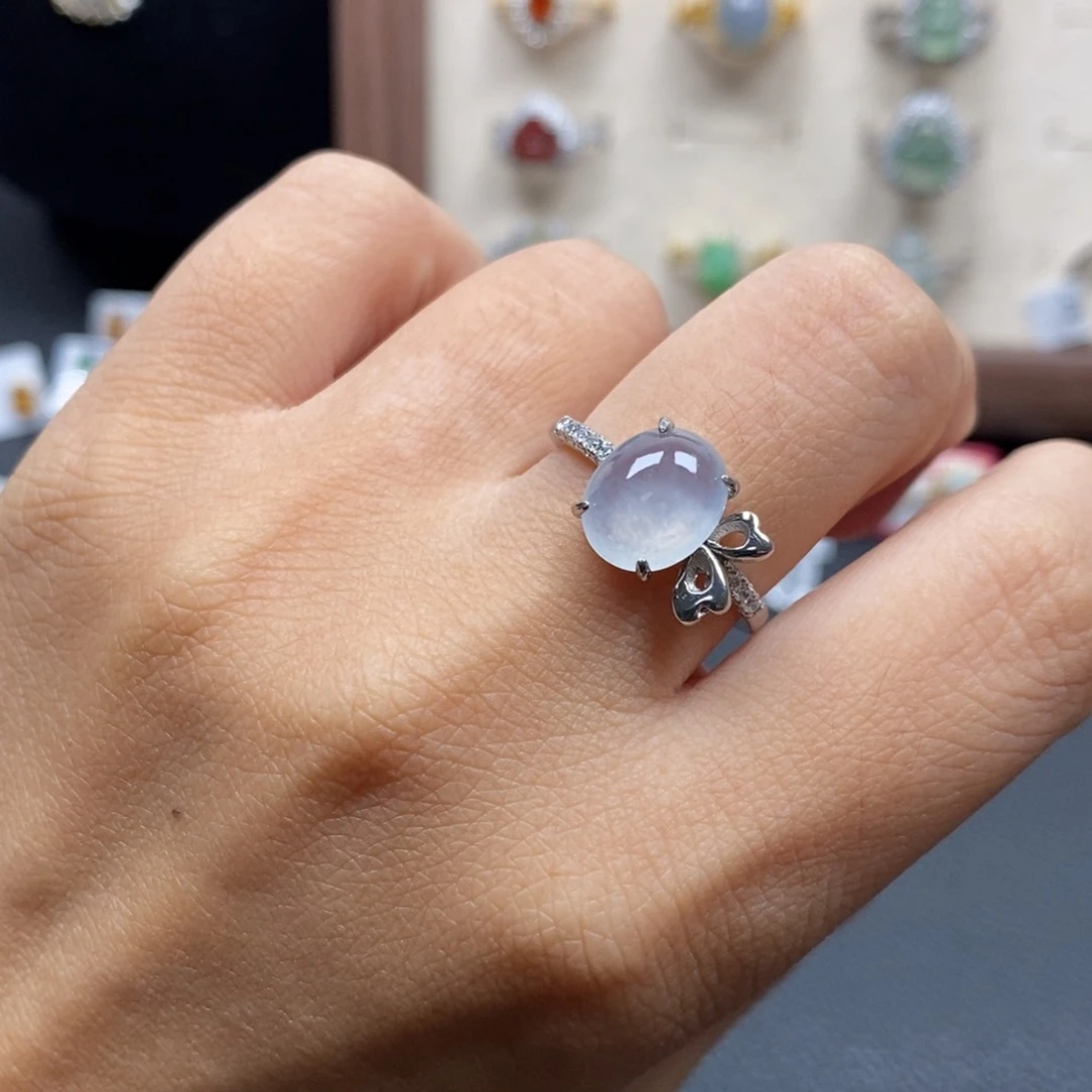 翡翠银S925镶嵌戒指