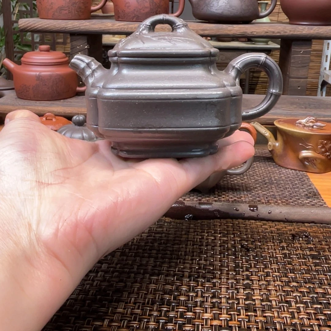 紫砂茶壶宜兴原矿紫砂手工制180